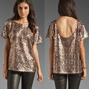7 for all Mankind sequin rose top XS